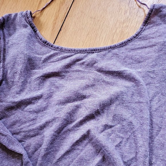 We the Free slouchy purple waffle top XS - Picture 7 of 8
